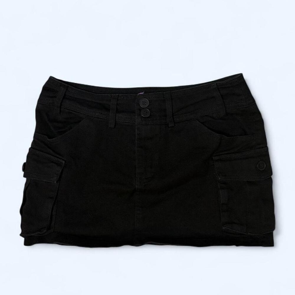 Edikted black cargo mini skirt - XS